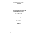 Cover page: Subjective Socioeconomic Status in Daily Cognitive Functioning and Cognitive Aging