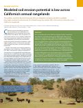 Cover page: Modeled soil erosion potential is low across California's annual rangelands