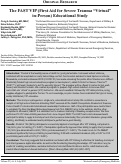 Cover page: The FAST VIP (First Aid for Severe Trauma “Virtual”  in-Person) Educational Study