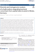 Cover page: Diversity and metagenome analysis of a hydrocarbon-degrading bacterial consortium from asphalt lakes located in Wietze, Germany