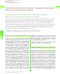 Cover page: Thyroid functional disease: an under-recognized cardiovascular risk factor in kidney disease patients