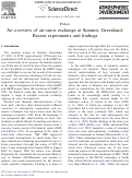 Cover page: An overview of air-snow exchange at Summit, Greenland: Recent experiments and findings