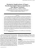 Cover page: Dosimetry implications of upper tracheobronchial airway anatomy in two mouse varieties