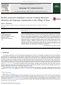 Cover page: Borders traversed, boundaries erected: Creating discursive identities andlanguage communities in the Village of Tewa