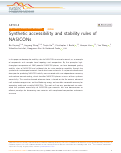 Cover page: Synthetic accessibility and stability rules of NASICONs