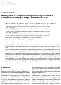 Cover page: Investigation of Anaplasma marginale Seroprevalence in a Traditionally Managed Large California Beef Herd.