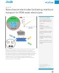 Cover page: Nanochannel electrodes facilitating interfacial transport for PEM water electrolysis