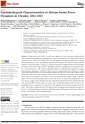 Cover page: Epidemiological Characterization of African Swine Fever Dynamics in Ukraine, 2012-2023.