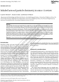 Cover page: Inhaled aerosol particle dosimetry in mice: A review
