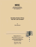 Cover page: Decoding Nuclear Winter: Has War Lost Its Name? Working Paper No. 11, First Annual Conference on Discourse, Peace, Security, and International Society