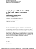 Cover page: Analysis, Design, And Evaluation Of Avcs For Heavy-duty Vehicles With Actuator Delays