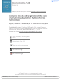 Cover page: Complete mitochondrial genome of the stone char Salvelinus kuznetzovi (Salmoniformes, Salmonidae)*