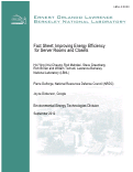 Cover page: Fact Sheet: Improving Energy Efficiency for Server Rooms and Closets