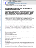 Cover page: A Contemporary Prostate Biopsy Risk Calculator Based on Multiple Heterogeneous Cohorts