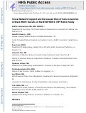 Cover page: Social Network Support and Decreased Risk of Seroconversion in Black MSM