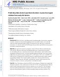 Cover page: Predicting fetal alcohol spectrum disorders in preschool-aged children from early life factors.