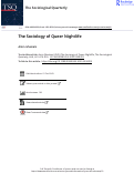 Cover page of The Sociology of Queer Nightlife