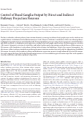 Cover page: Control of Basal Ganglia Output by Direct and Indirect Pathway Projection Neurons