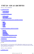 Cover page: Unit 20 - GIS as Archives