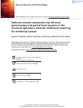 Cover page: Ambient aerosol composition by infrared spectroscopy and partial least squares in the chemical speciation network: Multilevel modeling for elemental carbon