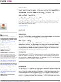 Cover page: Non-communicable diseases and inequalities increase risk of death among COVID-19 patients in Mexico