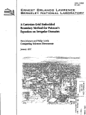 Cover page: A Cartesian Grid Embedded Boundary Method for Poisson's Equation on Irregular Domains