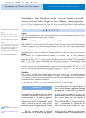 Cover page: Cumulative Risk Distribution for Interval Invasive Second Breast Cancers After Negative Surveillance Mammography.