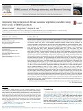 Cover page: Improving the prediction of African savanna vegetation variables using time series of MODIS products