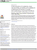 Cover page: A demonstration of modularity, reuse, reproducibility, portability and scalability for modeling and simulation of cardiac electrophysiology using Kepler Workflows