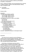 Cover page: Library Use in the US of Computers, Networks, and Broadband: an Evolution, a Retrogression?