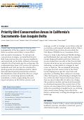 Cover page: Priority Bird Conservation Areas in California’s Sacramento–San Joaquin Delta