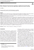 Cover page: Role of vitamin D and calcium signaling in epidermal wound healing