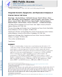 Cover page: Integrated Genomic, Epigenomic, and Expression Analyses of Ovarian Cancer Cell Lines.