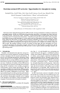 Cover page: Real-time national GPS networks: Opportunities for atmospheric sensing