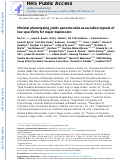 Cover page: Minimal phenotyping yields genome-wide association signals of low specificity for major depression.