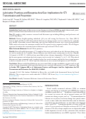 Cover page: Lubrication Practices and Receptive Anal Sex: Implications for STI Transmission and Prevention