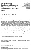 Cover page: Multidimensional Classification of Examinees Using the Mixture Random Weights Linear Logistic Test Model