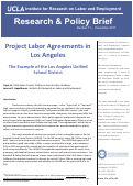 Cover page: Project Labor Agreements in Los Angeles: The Example of the Los Angeles Unified School District