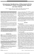 Cover page: Extraarticular manifestations of rheumatoid arthritis in a multiethnic cohort of predominantly Hispanic and Asian patients.