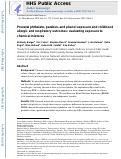 Cover page: Prenatal phthalate, paraben, and phenol exposure and childhood allergic and respiratory outcomes: Evaluating exposure to chemical mixtures