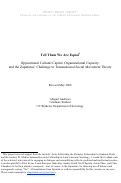 Cover page: Tell Them We Are Equal: Oppositional Cultural Capital, Organizational Capacity, and the Zapatistas’ Challenge to Transnational Social Movement Theory