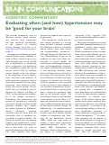Cover page: Evaluating when (and how) hypertension may be ‘good for your brain’