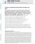 Cover page: Incidence of interstitial lung abnormalities: the MESA Lung Study