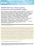 Cover page: PLPHP deficiency: clinical, genetic, biochemical, and mechanistic insights.