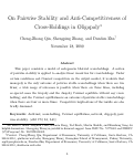 Cover page: On Pairwise Stability and Anti-Competitiveness of Cross-Holdings in Oligopoly