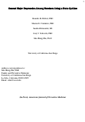 Cover page: Current Major Depression Among Smokers Using a State Quitline