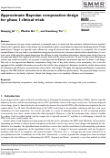 Cover page: Approximate Bayesian computation design for phase I clinical trials