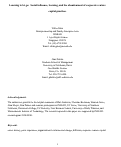 Cover page: Learning to let go: Social influence, learning, and the abandonment of corporate venture capital practices