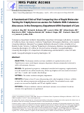 Cover page: A Randomized Clinical Trial Comparing Use of Rapid Molecular Testing for Staphylococcus aureus for Patients With Cutaneous Abscesses in the Emergency Department With Standard of Care