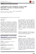 Cover page: Canaloplasty in the Treatment of Open-Angle Glaucoma: A Review of Patient Selection and Outcomes